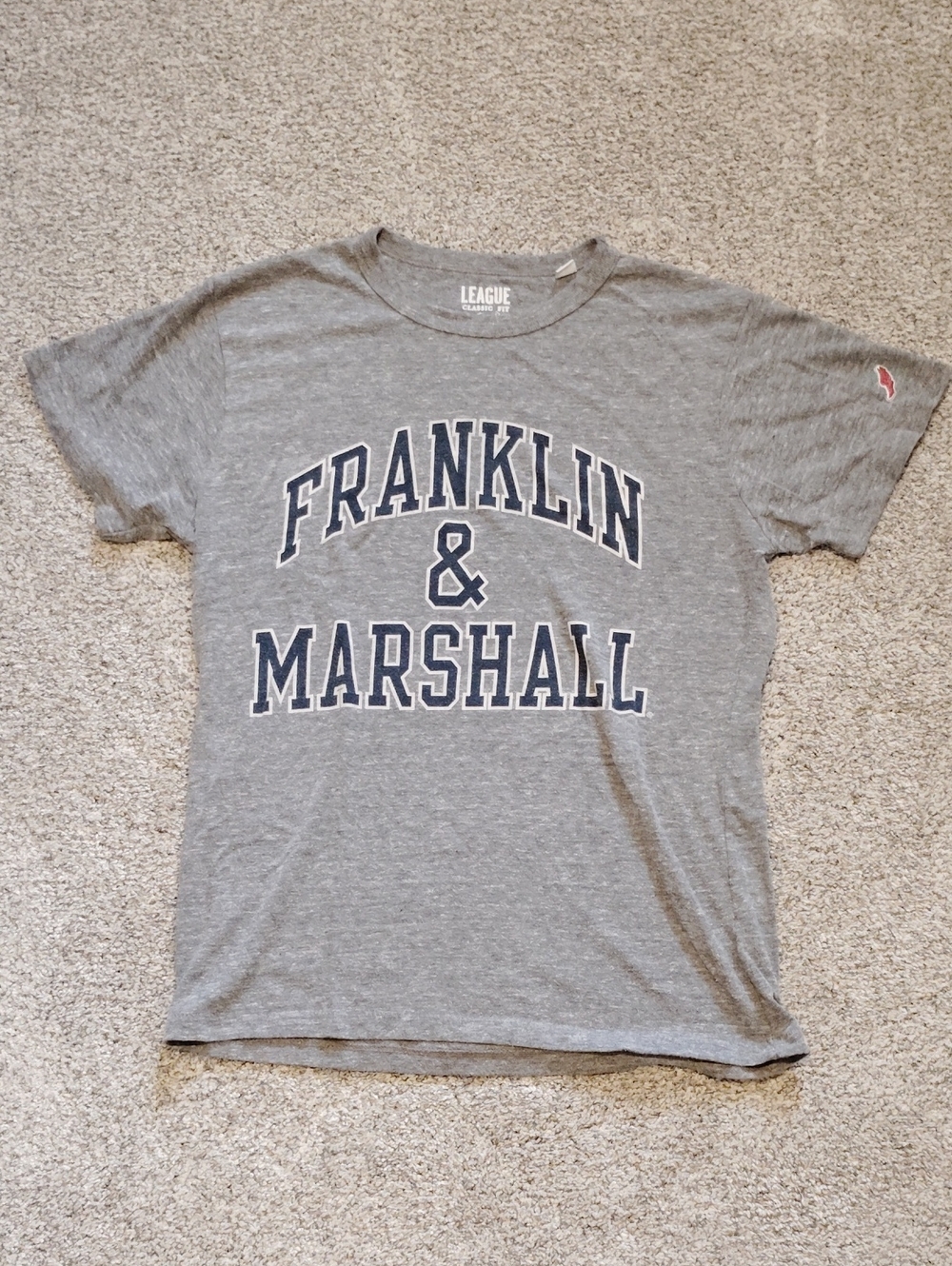 Franklin & Marshall Heather Gray Short Sleeve Graphic Tee